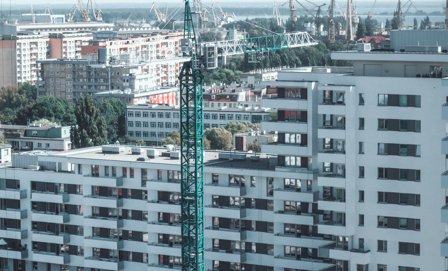 Osiedle wielorodzinne – widok z lotu ptaka